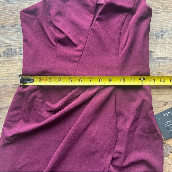Lulus Women’s So Flirty Burgundy One Shoulder Cutout Asymmetrical Dress Size XS - Picture 6 of 8